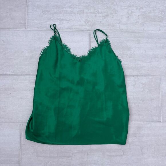 Victoria’s Secret Lace Cami Top Open Back Adjustable Straps Vintage Medium Green - Picture 1 of 6